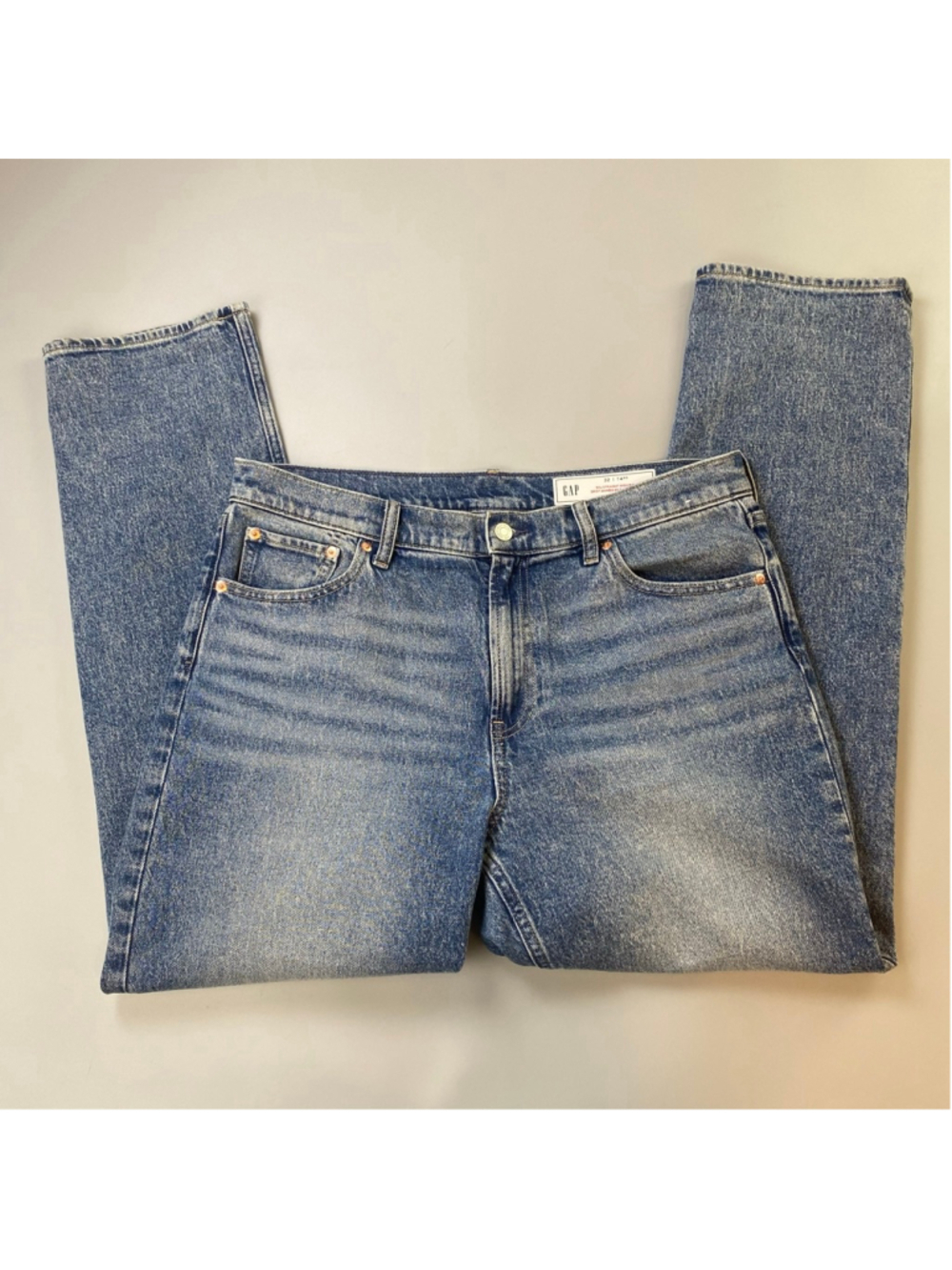 GAP Jeans Blue Womens 32 90s Straight High Rise Casual Minimalist Capsule Grunge